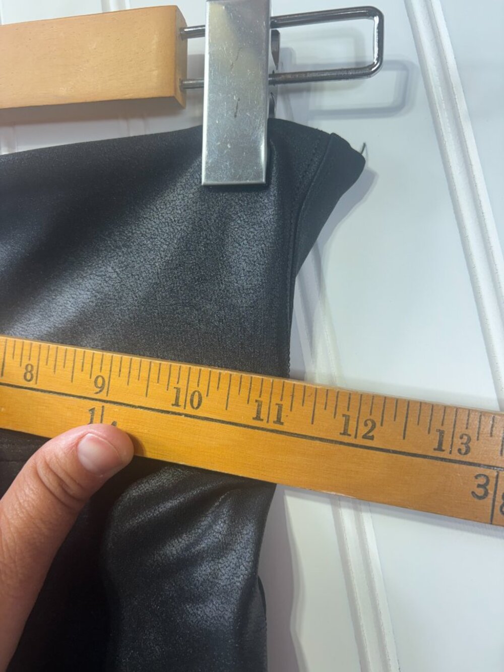 SPANX Faux Leather Leggings Black Size Small High Rise Shaping Pull-On Skinny Pa - Picture 3 of 6